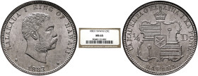 HAWAII. Kingdom. Kalakaua I, 1874-1891. Hapaha – Quarter Dollar 1883 (Silver, 24 mm, 6.30 g, 6 h), San Francisco. KALAKUA KING OF HAWAII / •1883• Head...