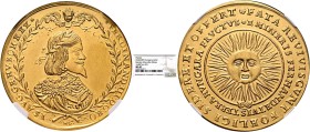 HUNGARY. Republic. 1989-pres. Medal (Gold, 40 mm, 17.00 g, 12 h), on the city of Schemnitz (Banská Štiavnica) and its mines. Size of 3 ducats. Budapes...