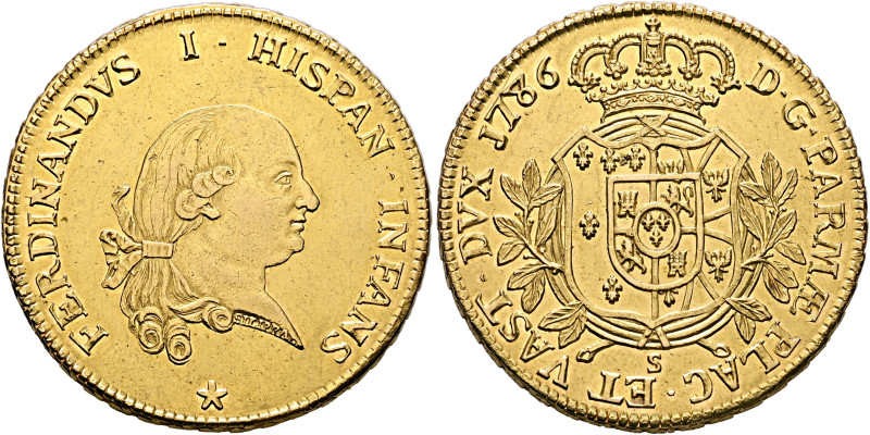 ITALY, Parma. Ferdinando di Borbone, 1765-1802. Da 8 doppie 1786 S (Gold, 40 mm,...