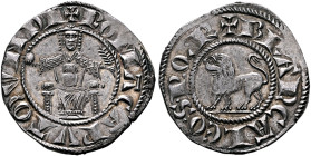 ITALY. Roma. Issued in the name of the Roman Senate. Brancaleone d'Andalo, 1252-1258. Grosso (Silver, 23 mm, 3.45 g, 8 h). ✠ BRANCALEO •S•P•Q•R Lion w...