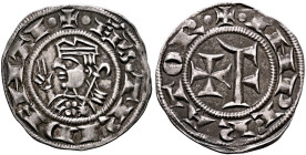 ITALY. Trento. Egno de’Appiano, 1248-1273. Grosso (Silver, 21 mm, 1.71 g, 9 h). ✠ •EPS TRIDENTI• Bust of Egno de’Appiano to left, raising his right ha...