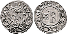 ITALY. Trento. Egno de’Appiano, 1248-1273. Grosso (Silver, 20 mm, 1.65 g, 8 h). ✠ •EPS•TRIDENTI• Bust of Egno de’Appiano to left, raising his right ha...