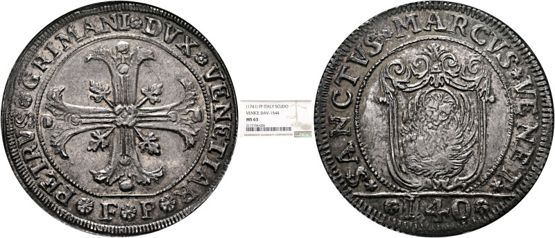 ITALY. Venezia (Venice). Pietro Grimani, 1741-1752. Scudo della Croce da 140 sol...
