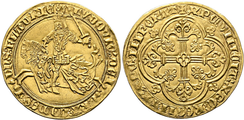 LOW COUNTRIES. Vlaanderen (Flanders). Lodewijk II van Male, 1346-1384. Gouden Ri...
