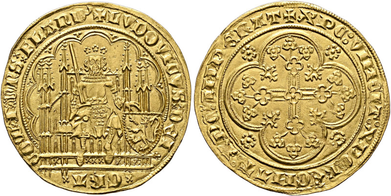 LOW COUNTRIES. Vlaanderen (Flanders). Lodewijk II van Male, 1346-1384. Gouden Sc...