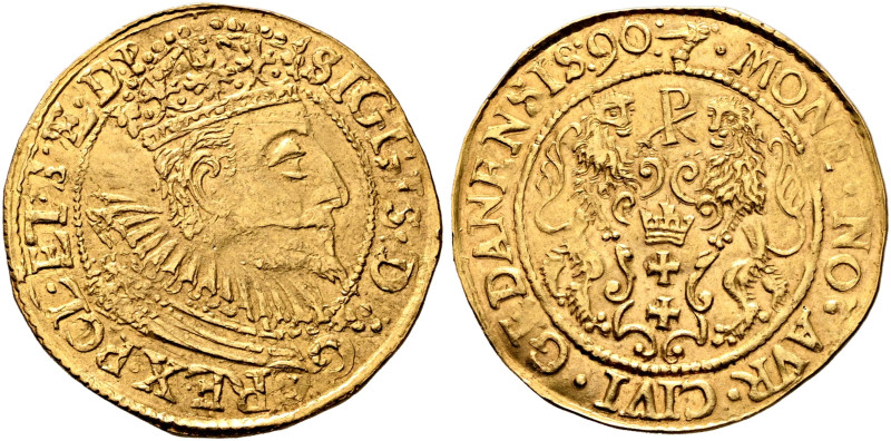 POLAND, Monarchs. Zygmunt III Waza, 1587-1632. Dukat 1590 (Gold, 22 mm, 3.46 g, ...