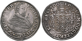 POLAND. Księstwo pomorskie (Duchy of Pomerania). Bogislaw XIV, 1625-1637. Taler 1635 (Silver, 43 mm, 29.09 g, 7 h), Koszalin (Köslin) or Szczecin (Ste...