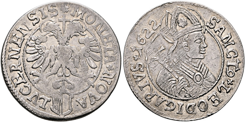 SWITZERLAND. Luzern. Stadt. Dicken 1622 (Silver, 29 mm, 6.16 g, 12 h). MONETA✱NO...