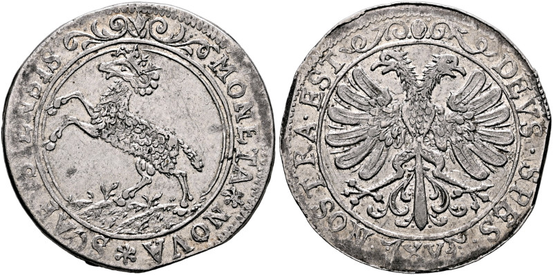 SWITZERLAND. Schaffhausen. Örtli (Silver, 30 mm, 5.27 g, 3 h), no date (1677). M...