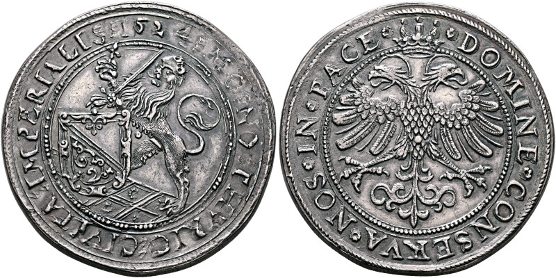 SWITZERLAND. Zürich. Stadt. Doppeltaler 1624 (Silver, 40 mm, 55.22 g, 12 h), mon...