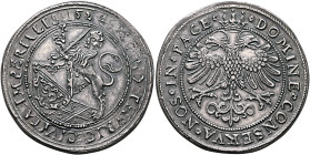 SWITZERLAND. Zürich. Stadt. Doppeltaler 1624 (Silver, 40 mm, 55.22 g, 12 h), moneyer Hans Jakob (I.) Bodmer, 1623-1629. MO:NO:THVRIC:CIVITA:IMPERIALIS...