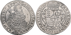 TRANSYLVANIA. Gabriel Bethlen, 1613-1629. Taler 1627 MC (Silver, 44 mm, 28.45 g, 4 h), Košice (Kaschau). GABR•D:G•SA•R•IMP•ET• - •TRANS•PRINCEPS Cuira...