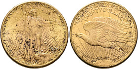 UNITED STATES. 1776-pres. 20 Dollars 1924 (Gold, 34 mm, 33.43 g, 6 h), Double Eagle, with motto. By A. Saint-Gaudens. Philadelphia. LIBERTY / 1924 Fac...