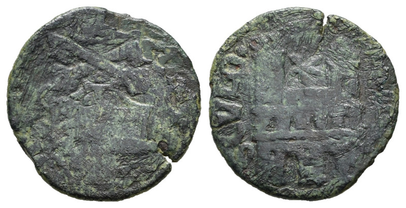 ASCOLI. Stato Pontificio. Alessandro VI (1492-1503). Quattrino. CU (g 1,62). Ste...