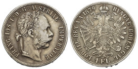 AUSTRIA. Francesco Giuseppe I (1848-1916). 1 Fiorino 1879 per Vienna. AR (g 12,30). Testa laureata a destra. R/ Aquila bicefala coronata, con spada e ...