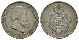 BRASILE. 10 Reis 1869. Cu. BB