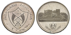 EMIRATI ARABI. FUJAIRAH. Mohammed bin Hamad Al Sharqi (1952-1974). 1 Riyal AH 1389/1970 "Desert Fort" . Ag. Proof