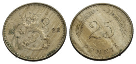 FINLANDIA. 25 pennia 1928. BB