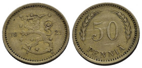 FINLANDIA. 50 pennia 1921. BB+
