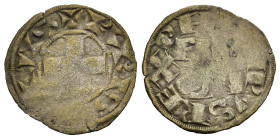 FRANCIA. Filippo II (1180-1223). Denaro. MI (g 0,87). FRA/NCO nel campo. R/ Croce. Duplessy 164. MB. Nr. Reg. 632/25