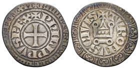 FRANCIA. Filippo III (1270-1285). Grosso Tornese. AE (g 3,18). Leggenda attorno a croce centrale. R/ Leggenda attorno a castello. Duplessy 202. qBB. N...
