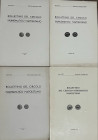 AA.VV. - Bollettino del Circolo Napoletano. Lotto di 4 bollettini (1957 - 1959 - 1976 - 1991). Molti interessanti lavori sulla zecca di Napoli. Buono ...