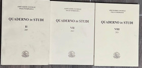 AA.VV. Quaderni di studi VII Editrice Diana - Lotto di 3 volumi