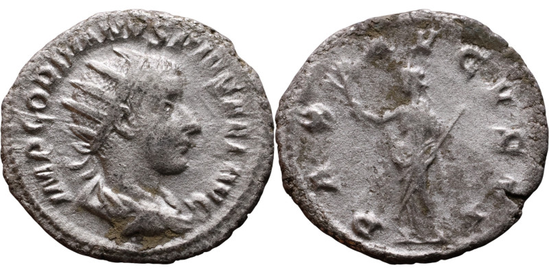 Gordian III (238-244) Antoninianus Obv: Radiate, draped and cuirassed bust right...