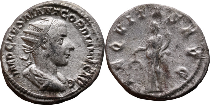 Gordian III (238-244) Antoninianus Obv: Radiate, draped and cuirassed bust right...