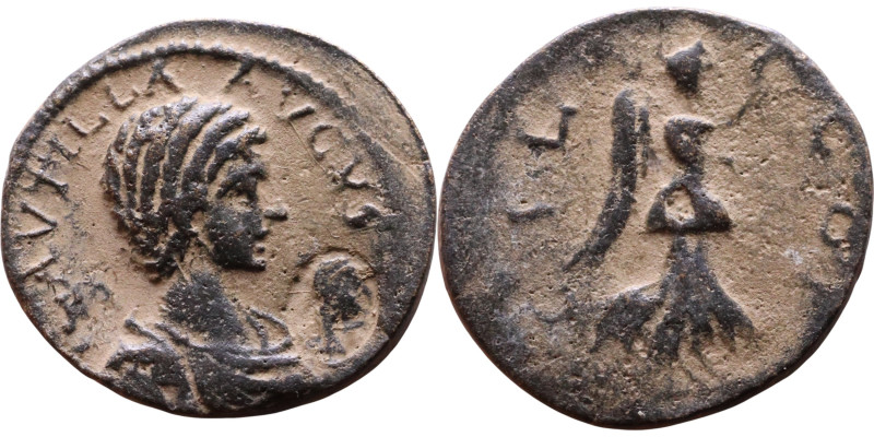 Plautilla (wife of Caracalla) Corinth Bronze coin Obv: Draped bust of empress. R...