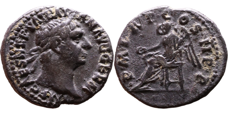 Trajan (98-117) Denarius. Obv: Laureate, draped bust of emperor. Rev: Victory se...