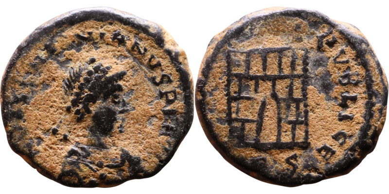 Valentinian II (375-392) Follis.Obverse: D N VALENTINIANVS P F AVG - Pearl-diade...