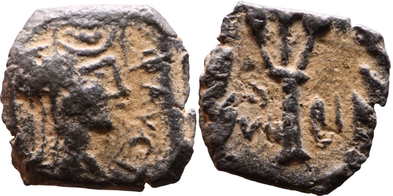 Diva Faustina I Arabia: Bostra. Obv: Veiled and draped bust of the deified Faust...