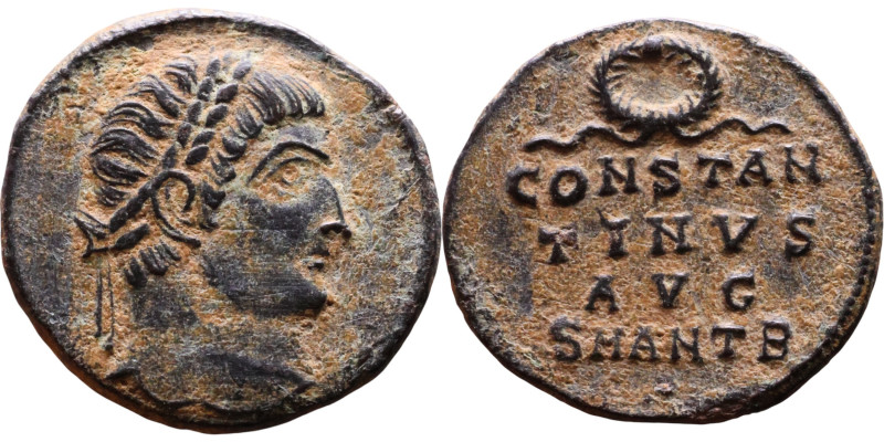 Constantinus I (306-337) follis. Obv: Cuirassed bust of emperor Rev: CONSTANTINV...