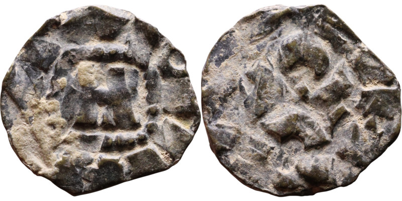 Italy: Lucca 1039-1125. Denari. Obverse: INPERATOR/ Monogram. Reverse: ENRICVS
...