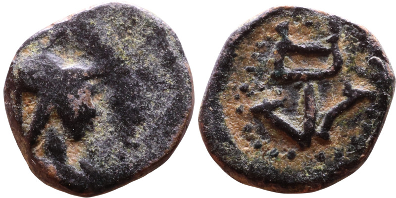 Roman Provincial bronze coin (I-III century)

9mm 0,85g