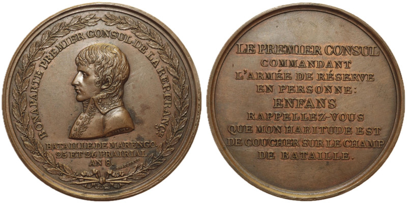 FRANCIA Napoleone Bonaparte (1769-1815) Medaglia 1800 Battaglia di Marengo - D/ ...