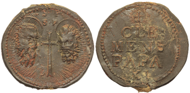 ROMA - Clemente XI (1700-1721) Bolla di largo modulo Pb gr.72,86 - 46mm

Statu...