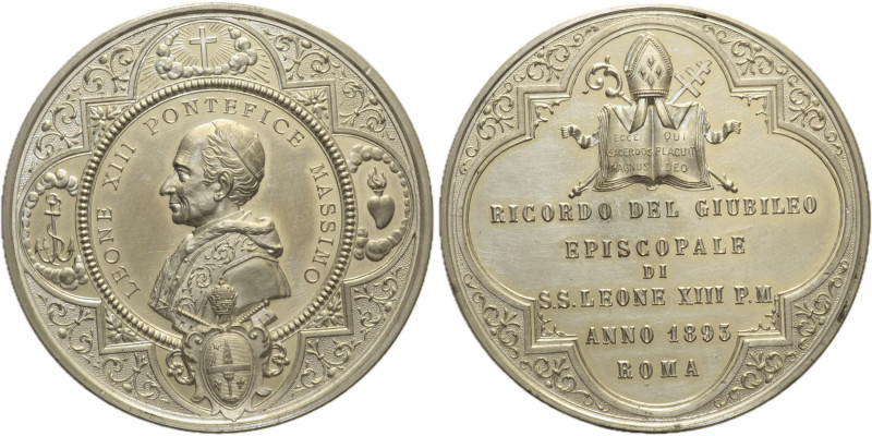 STATO PONTIFICIO - Leone XIII (1878-1903) Medaglia 1893 in Ricordo del Giubileo ...