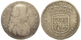 REGNO DI SARDEGNA- Vittorio Amedeo II (1680-1713) Lira 1687 I Tipo - MIR 971f. RRRRR AG gr 5,58