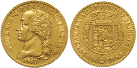 REGNO DI SARDEGNA - Vittorio Emanuele I (1802-1821) 20 Lire 1816 TORINO Gig. 11 RR Au Oro Gold gr 6,44