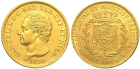 REGNO DI SARDEGNA - Carlo Felice (1821-1831) 80 Lire 1830 Torino Gig. 13 NC AU Oro Gold gr. 25,80
