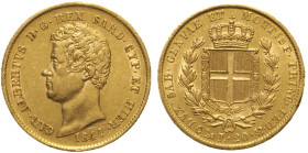REGNO DI SARDEGNA - Carlo Alberto (1831-1849) 20 Lire 1841 Genova - Mont. 64, Varesi 52; Au Oro Gold gr 6,44