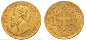 REGNO DI SARDEGNA Vittorio Emanuele II (1849-1861) - 10 Lire 1853 Torino Pag. 363; Mont. 32. RRRR AU Oro Gold gr. 3,21