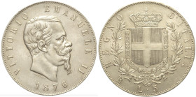 REGNO D’ITALIA Vittorio Emanuele II (1861-1878) - 5 Lire 1876 R Pag. 501; Mont. 188 AG