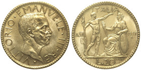 REGNO D’ITALIA Vittorio Emanuele III (1900-1943) 20 Lire 1927 VI Littore Roma. Gig. 36 AG Periziata Erpini FDC ASS