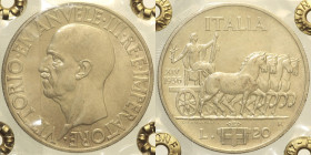 REGNO D’ITALIA Vittorio Emanuele III (1900-1943) 20 Lire 1936 Roma Gig 45 R AG Periziata Perrone FDC 63