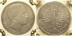REGNO D’ITALIA Vittorio Emanuele III (1900-1943) 2 Lire 1904  Roma Gig 92 RR  AG Periziata Perrone SPL+