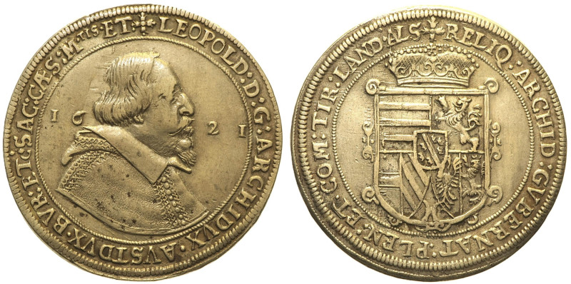 AUSTRIA - Leopoldo V Arciduca (1619-1632). Tallero 1621, Ensisheim.Dav. 3345. AG...