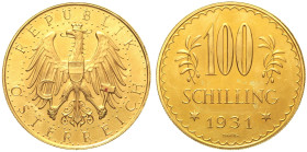AUSTRIA - Prima Repubblica - 100 Shilling 1931. km 2842  AU Oro Gold gr 23,5
